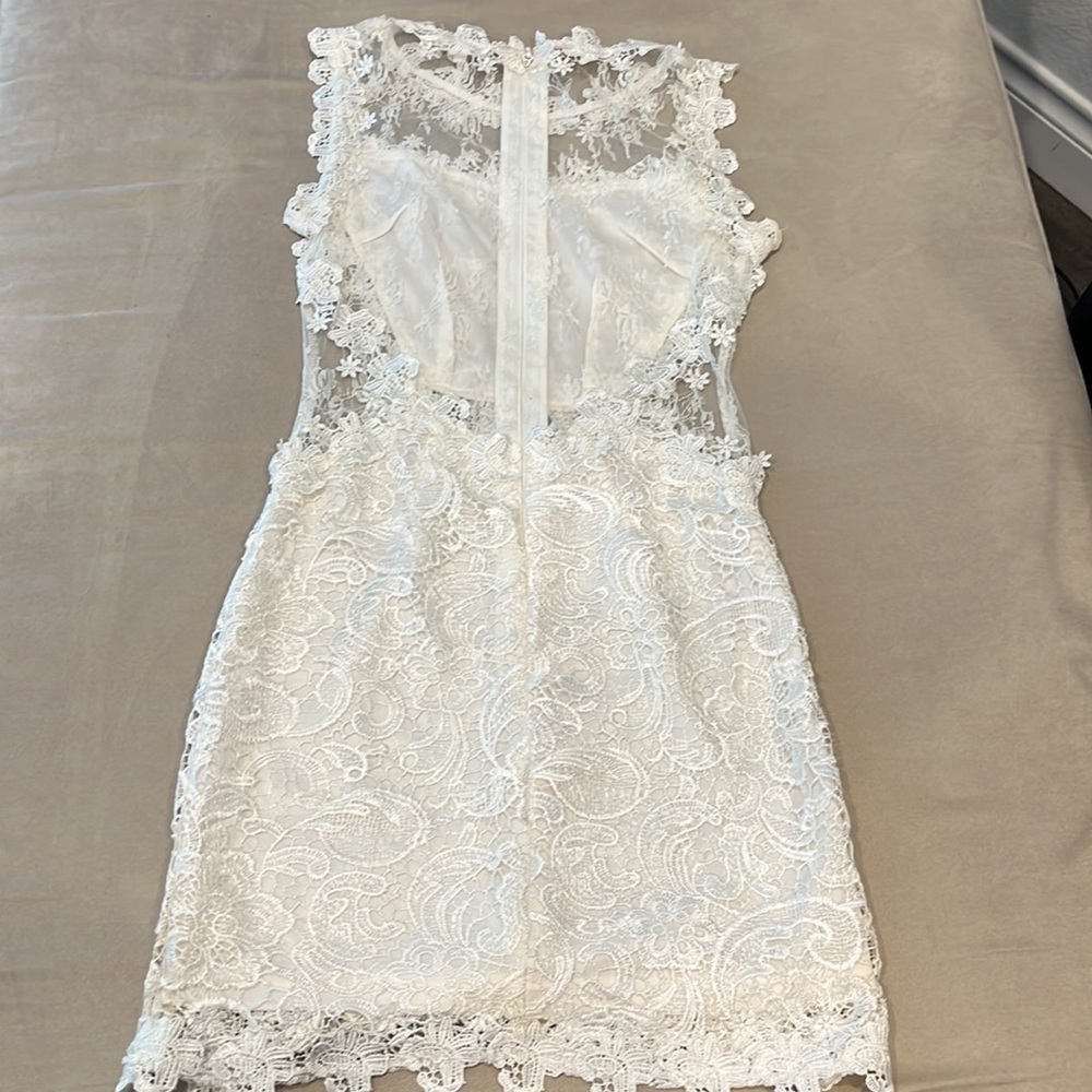 Soieblu White Lace Dress Size Small - Picture 6 of 9